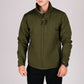 Olive green softshell tactical jacket Bravo with hand pockets for outdoor gear