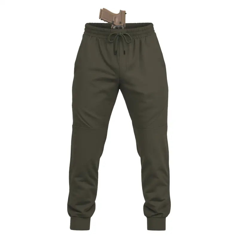 Olive Green Carrier Traveler Joggers with Concealed Carry and Carrier Retention Waistband