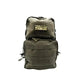 Olive green tactical backpack with MOLLE webbing for Field Medic Kit and Refuge branding