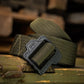 Olive green M-Tac Double Sided Lite Tactical Belt with black plastic buckle