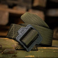 Olive green M-Tac Double Duty Tactical Belt Hex with black plastic buckle