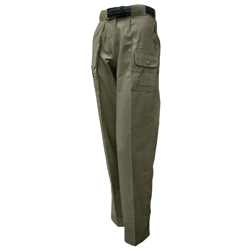 Olive green Tag Safari Six Pocket Congo Pants for Women with multiple pockets and belt