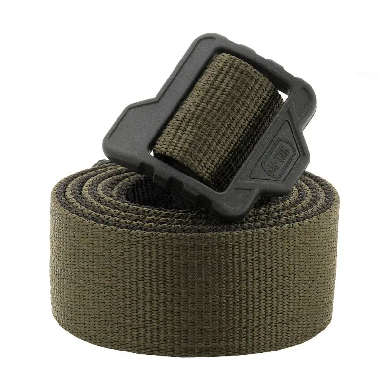 Olive green M-Tac Double Duty Tactical Belt with durable black plastic buckle