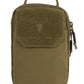 Olive green tactical pouch for first responders, EDC pocket organizer with zipper closure