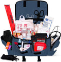 Open first aid kit from Fully Stocked EMT Trauma Kit for first responders, firefighters, police