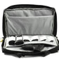 Open Deluxe Pistol Case with gray interior compartments for storing sunglasses