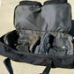 Open Wildland Gear Bag 2 Compartment Aleman Style with zipper pockets and hand grips displaying boots