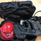 Open Wildland Fire Gear Bag 2 Compartment Funes Style with suede leather wrap and gear