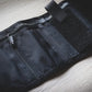 Open black nylon wallet for first responders, firefighters, and police concealed carry