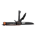Open black and orange Gerber Gear 1064405 Armbar Trade multi-tool with limited lifetime warranty