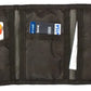 Open black Hide-away Ankle Wallet with Holster showing cards, ideal for first responders
