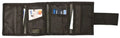 Open black Hide-away Ankle Wallet with Holster showing cards, ideal for first responders