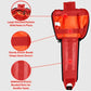 Open red Tactical IFAK Kit with elastic straps and pockets for first responders, firefighter, police