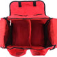Open red medical bag from Fully Stocked EMT Trauma Kit for first responders and firefighters