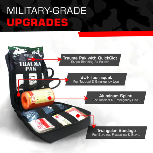 Open Trauma Premium IFAK Kit with medical supplies for first responders, firefighters, police