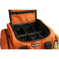 Orange and black compartmentalized bag for Scherber Intermediate Responder Trauma Kit