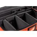 Orange and black padded storage bag with dividers for Scherber Ultimate Responder Trauma Kit