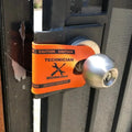 Orange caution sign with crossed tools indicating Technician Working on TECHNICIAN DoorJamm