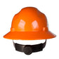 Orange Full Brim Safety Hard Hat with 4 Point Suspension meets ANSI Z89 standards