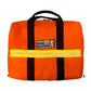 Orange duffel bag with black straps from the Crash Bag Kit ElitePlus+ product