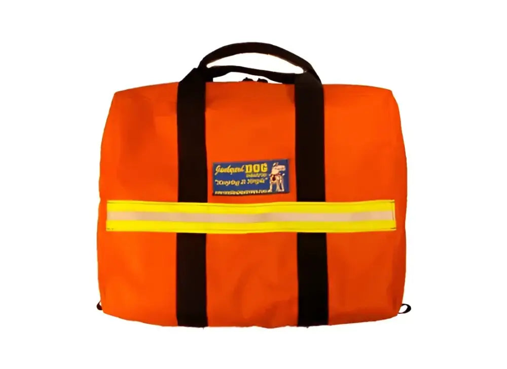 Orange duffel bag with black straps from the Crash Bag Kit ElitePlus+ product