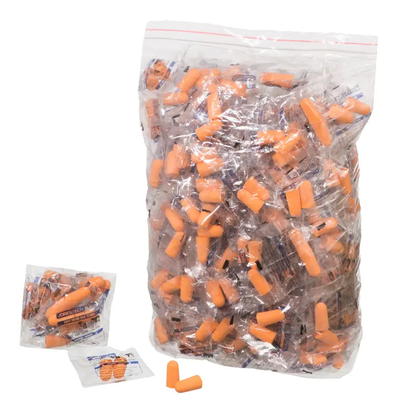 Orange bulk 32dB NRR Soft Foam Earplugs for effective noise reduction and comfort