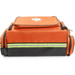 Orange emergency medical bag with reflective stripes for the Scherber Responder O2 Bag