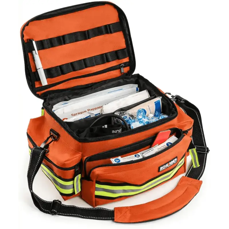 Orange Emergency Medical Response Bag by Scherber, perfect for EMT EMS trauma needs