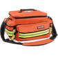 Orange EMS trauma bag with reflective stripes and shoulder strap for professional essentials EMT