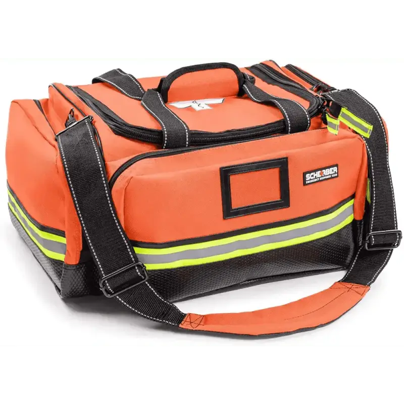 Orange Emergency Response Bag with Reflective Stripes for Professional Advanced EMT EMS