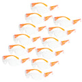 Orange-framed safety glasses for comfortable protection and high impact protection
