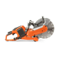 Orange and gray Husqvarna K540i battery powered power cutter with diamond blade