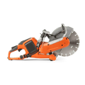 Orange and gray Husqvarna K540i battery powered power cutter with diamond blade