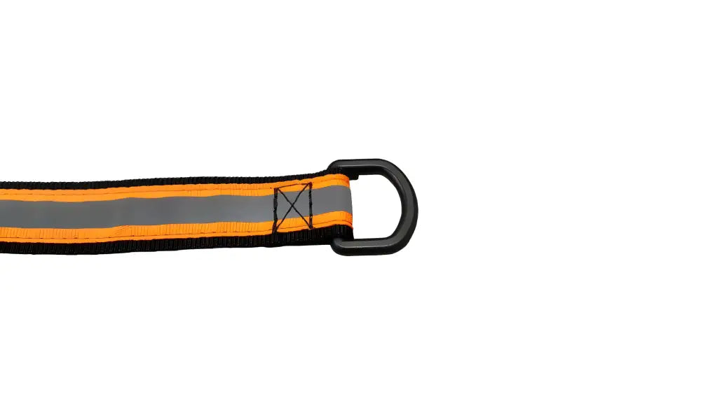 Orange and gray reflective belt with a black buckle for Firefighter Gloveleash 2