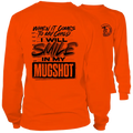 Orange long sleeve hi-vis t-shirt with graphic design for enhanced visibility and style