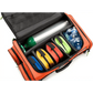 Orange medical bag with oxygen tanks and equipment for the Responder O2 Bag by Scherber