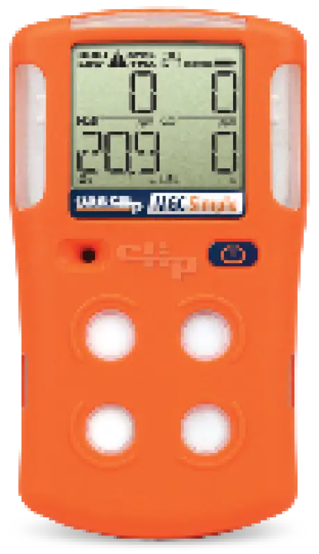 Orange multi-gas detector with 3-year run time for accurate gas detection