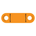 Orange Plastic Police DoorJamm with holes, ideal for first responders at extreme degrees Fahrenheit