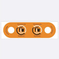 Orange tag with TW technician logos for Tekknowledge Worldwide TKW DoorJamm