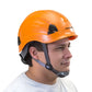 Orange Rescue Hard Hat with Adjustable Ratchet Suspension and Comfortable Brow Pad