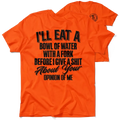 Orange t-shirt with humorous saying from Opinion Of Me Safety Yellow T-Shirt collection