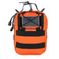 Orange Tactical MOLLE Pouch with Black Straps and USA Flag Patch for Trauma and Gunshot Bag