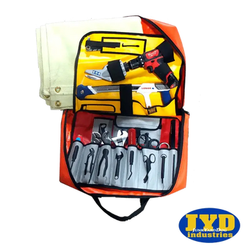 Orange crash bag kit with various tools for the M18V Brushless Crash Bag Kit ElitePlus+