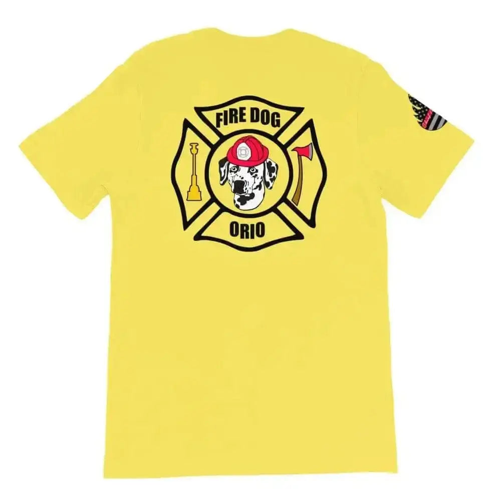 Orio The Fire Dog Short-Sleeve T-Shirt (back logo) - Chief Miller Apparel