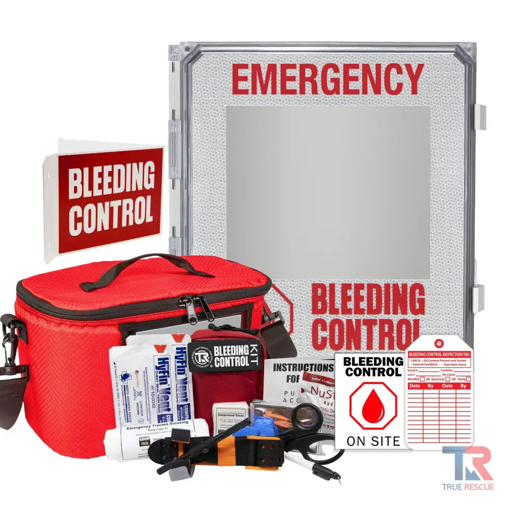 Outdoor Bleeding Control Kit Package - Non-Alarmed / 4 Kit - (With Carry Bag) / Premium (SAM XT & NuStat) - Bleeding