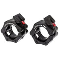 Pair of SFE Black Lock-Jaw Olympic Barbell Collars for secure weightlifting