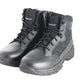Black tactical boots with polishable toe for hot weather and first responders