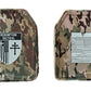 Camouflage-patterned ballistic plates for body armor, large size, Redemption Tactical CRUSADER 2.0 kit