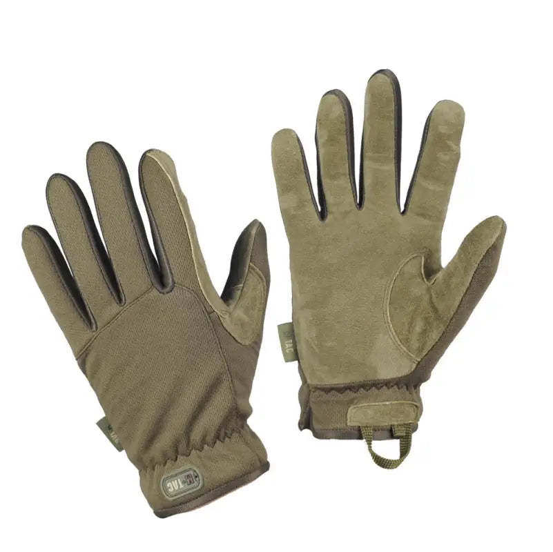 Olive-colored M-Tac Gloves Scout tactical gloves with reinforced palms for durability