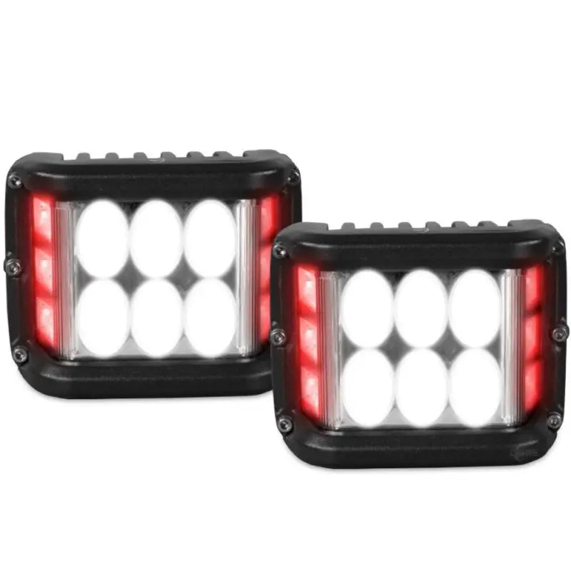 Pair of rectangular UBL Color Flood Mini LED lights for vibrant color flood effects